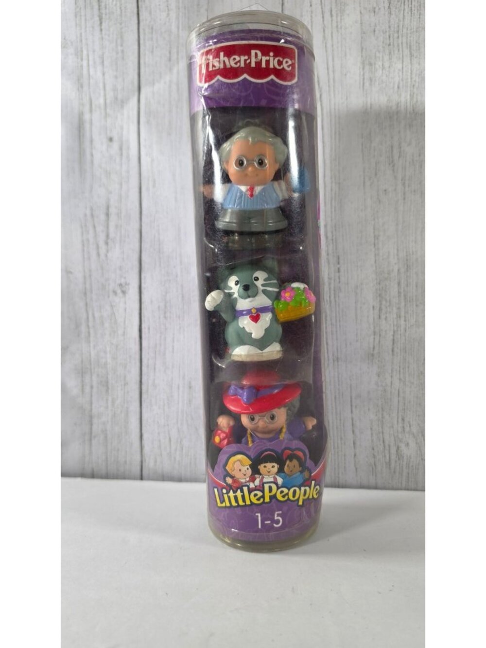 FISHER PRICE LITTLE PEOPLE GRANDPARENTS GRANDMA GRANDPA CAT RED HAT SOCIETY TUBE